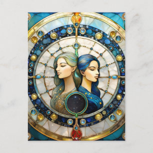 Zodiac - Gemini The Twins Postcard