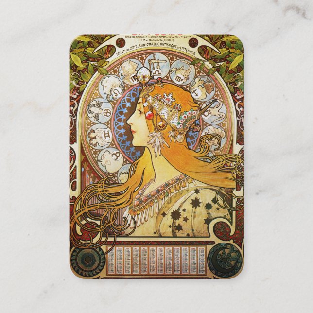 Zodiac Goddess Business Card (Front)