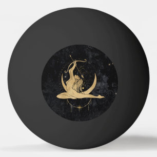 Zodiac Goddess   Cosmic Gold Sagittarius Astrology Ping Pong Ball