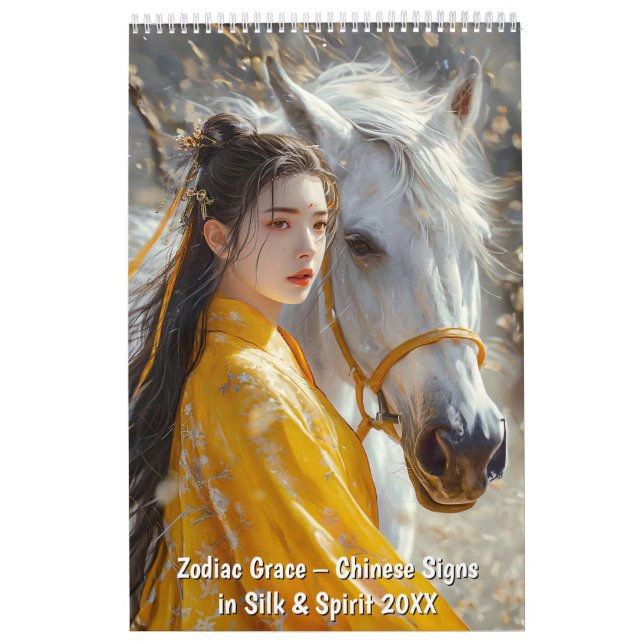 Zodiac Grace – Chinese Signs in Silk & Spirit Calendar (Cover)