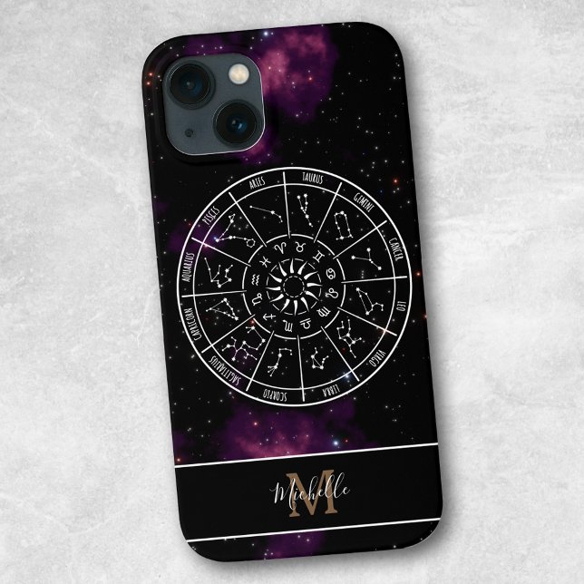 Zodiac iPhone Case | Astrology Symbols & Monogram (Creator Uploaded)