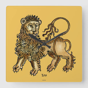 Zodiac: Leo, 1482 Square Wall Clock