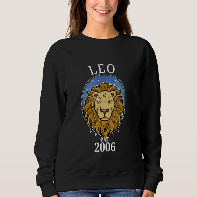 Zodiac Leo Born in 2006 Sweatshirt (Front)