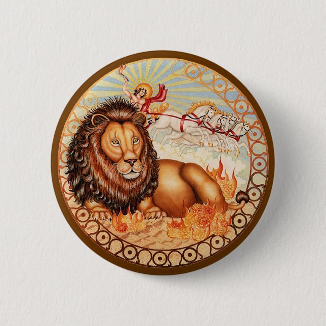 Zodiac Leo - Customise it! 6 Cm Round Badge (Front)