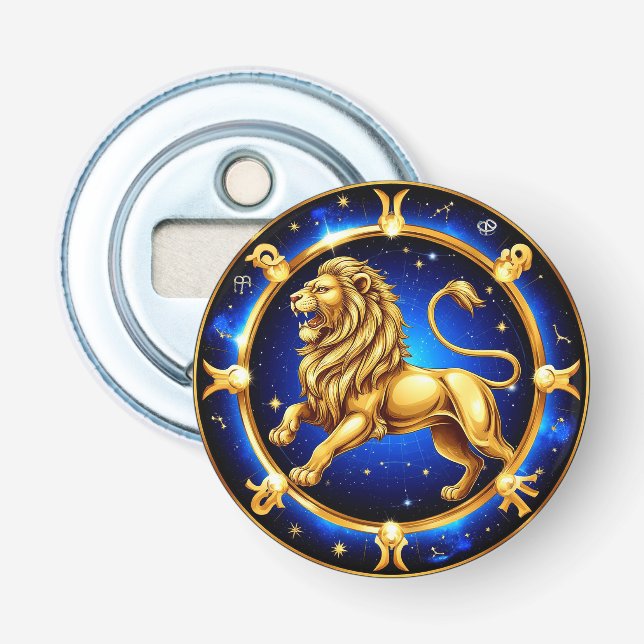Zodiac Leo Emblem Bottle Opener (Front)