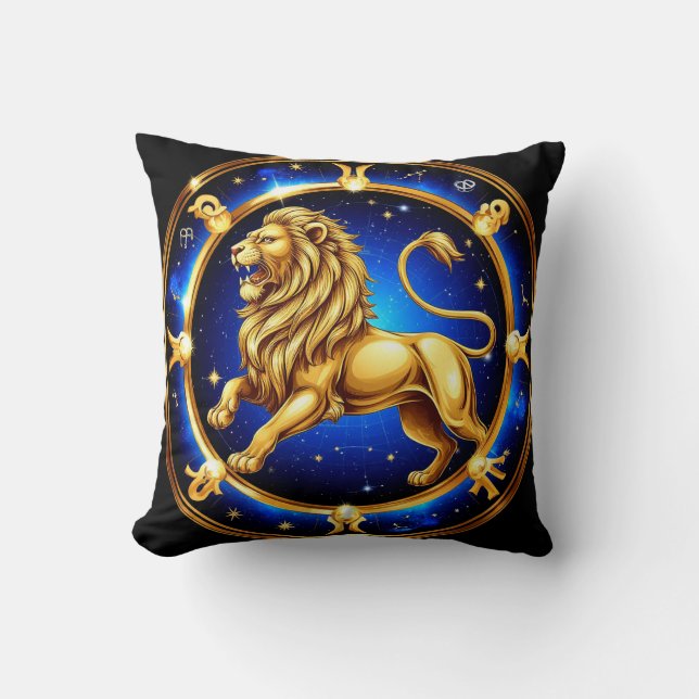Zodiac Leo Emblem Cushion (Front)