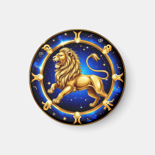 Zodiac Leo Emblem Magnet (Front)