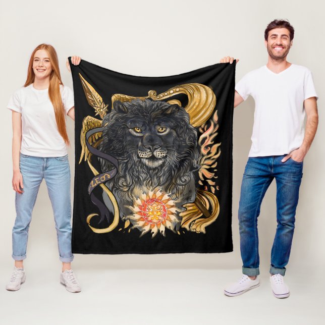 Zodiac Leo Fleece Blanket (In Situ)