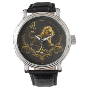Zodiac Leo golden Watch