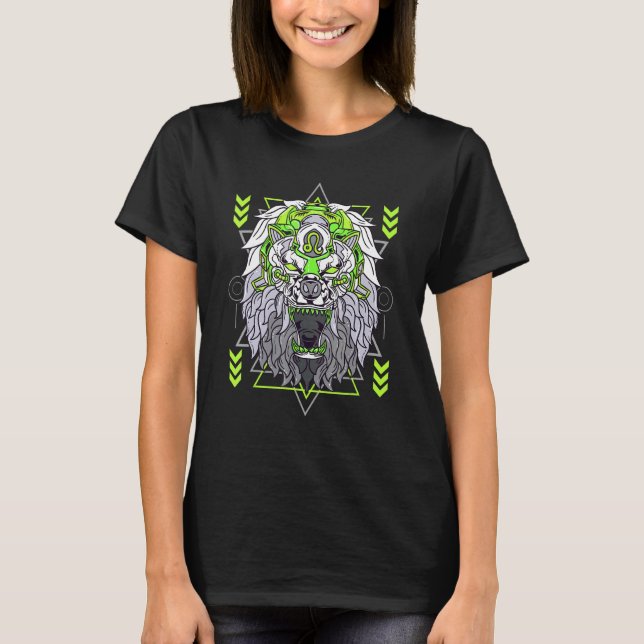 Zodiac Leo Inspired Lion Symbol Related Lion Sign  T-Shirt (Front)