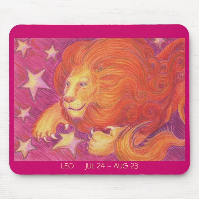 Zodiac Leo mousepad dates (Front)