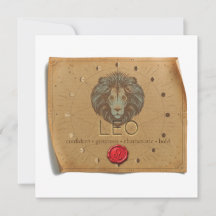 ZODIAC - Leo - Personalised Notecard