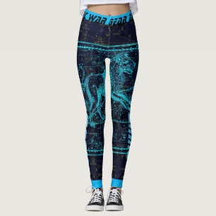 Zodiac Leo Star Map Leggings