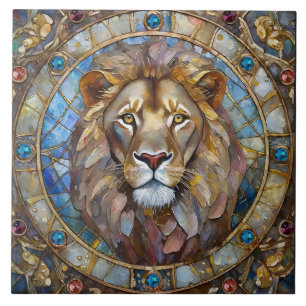 Zodiac - Leo the Lion Ceramic Tile