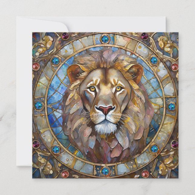 Zodiac - Leo the Lion Holiday Card (Front)