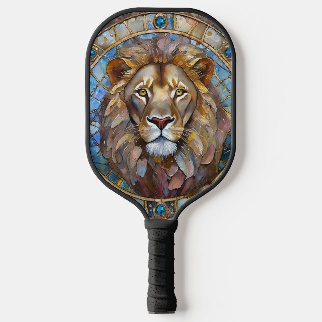 Zodiac - Leo the Lion Pickleball Paddle (Front)