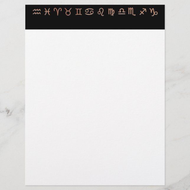 Zodiac Letterhead (Front)
