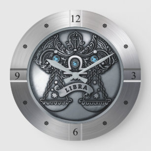 Zodiac ~ Libra ~ Celestial ~ Western Astrology ~  Large Clock