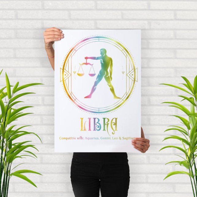 Zodiac Libra Compatibility Design Poster (Creator Uploaded)