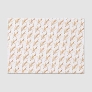 Zodiac "Libra" Gold Script Tissue Paper