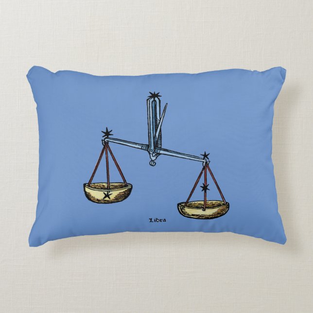 Zodiac: Libra In Colour Decorative Cushion (Front)