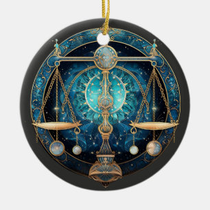 Zodiac Libra Personalized Christmas Ornament