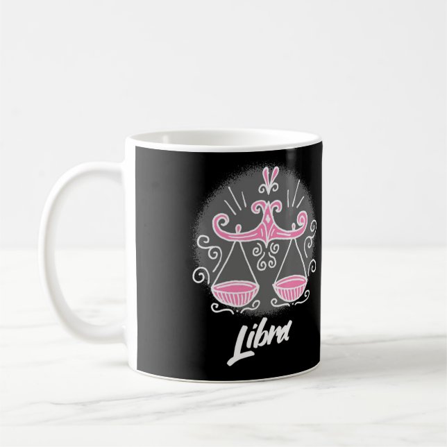 Zodiac Libra Symbol Coffee Mug (Left)