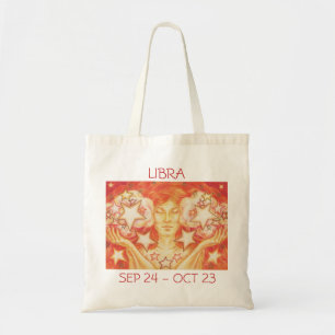 Zodiac Libra tote bag text