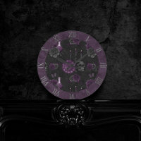 Zodiac Magic | Dark Purple Plum Gothic Skull Roses