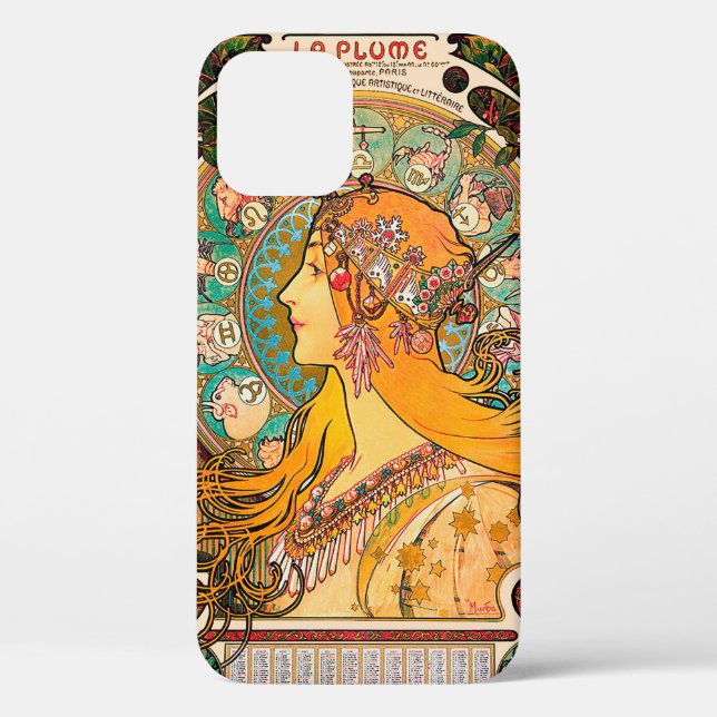 Zodiac, Mucha Case-Mate iPhone Case (Back)
