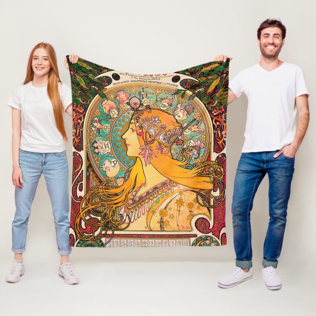 Zodiac, Mucha Fleece Blanket (In Situ)