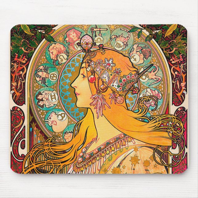 Zodiac, Mucha Mouse Pad (Front)
