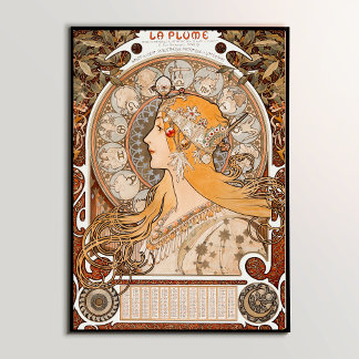 Zodiac: Mucha's Iconic Art Nouveau Masterpiece  Poster