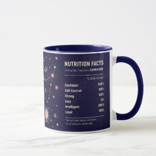 Zodiac Nutrition Facts/Capricorn Mug