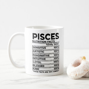Zodiac Nutrition Facts, Pisces Coffee Mug