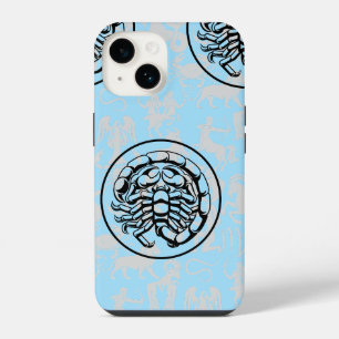 Zodiac Pattern Z02 - Scorpio.w L Blue BG iPhone 14 Case