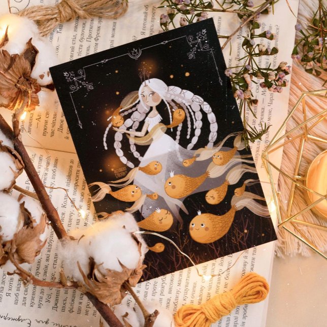 Zodiac Pisces by Alexandra Dikaia Poster (It is important for the Inner Pisces to remember that they shine brightly even by themselves. )