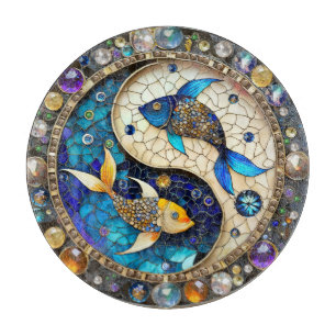 Zodiac - Pisces Fish Yin and Yang Cutting Board