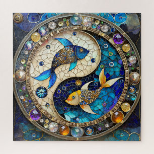 Zodiac - Pisces Fish Yin and Yang Jigsaw Puzzle