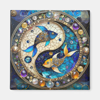 Zodiac - Pisces Fish Yin and Yang Magnet