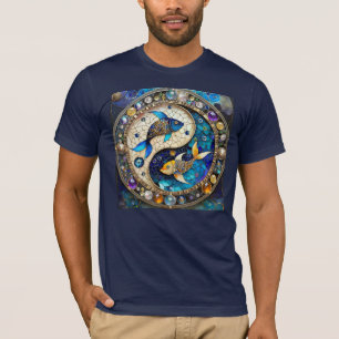Zodiac - Pisces Fish Yin and Yang T-Shirt