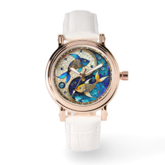 Zodiac - Pisces Fish Yin and Yang Watch