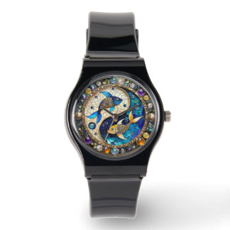 Zodiac - Pisces Fish Yin and Yang Watch