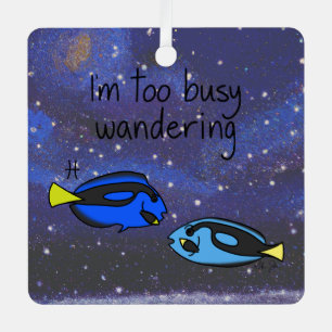 Zodiac Pisces "I'm too Busy Wandering." Metal Tree Decoration