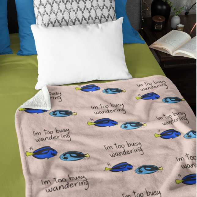 Zodiac Pisces "I'm too Busy Wandering" Sherpa Blanket (Creator Uploaded)