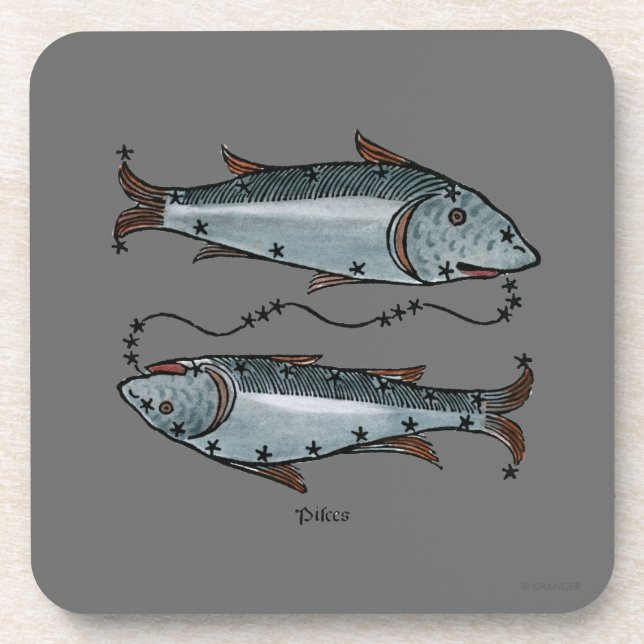 Zodiac: Pisces In Colour Coaster (Front)