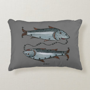 Zodiac: Pisces In Colour Decorative Cushion