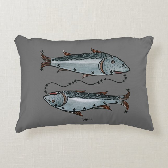 Zodiac: Pisces In Colour Decorative Cushion (Front)
