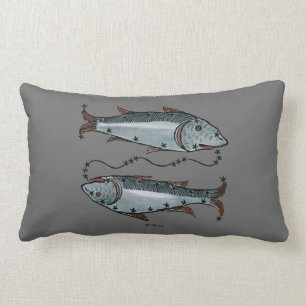 Zodiac: Pisces In Colour Lumbar Cushion