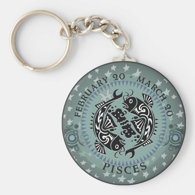Zodiac Pisces Key Ring (Front)